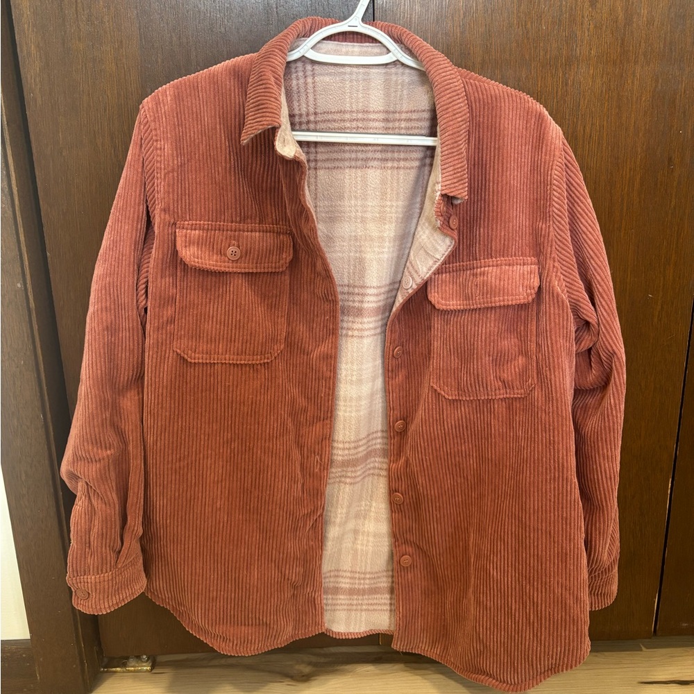 Boutique Corduroy Reversible Shacket